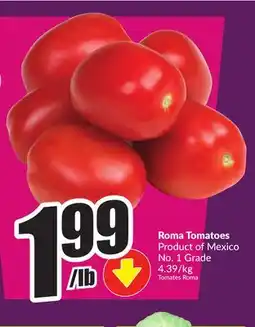 Chalo FreshCo Roma Tomatoes Product of Mexico No. 1 Grade 4.39/kg offer