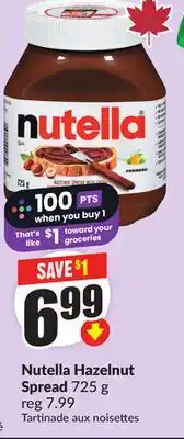 Chalo FreshCo Nutella Hazelnut Spread 725 g offer