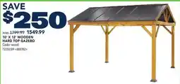 RONA 10' x 12' WOODEN HARD TOP GAZEBO offer