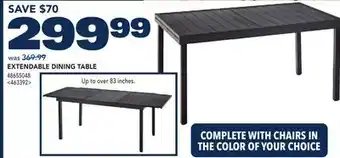 RONA EXTENDABLE DINING TABLE offer