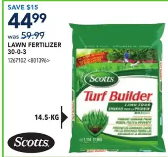 RONA LAWN FERTILIZER 30-0-3 offer