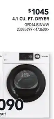 RONA SAMSUNG 4.1 CU. FT. DRYER offer