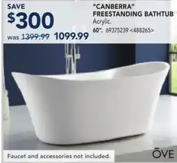 RONA CANBERRA FREESTANDING BATHTUB offer