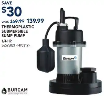 RONA THERMOPLASTIC SUBMERSIBLE SUMP PUMP offer