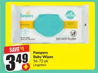 FreshCo Pampers Baby Wipes 56-72 pk offer