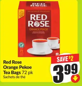 FreshCo Red Rose Orange Pekoe Tea Bags 72 pk offer