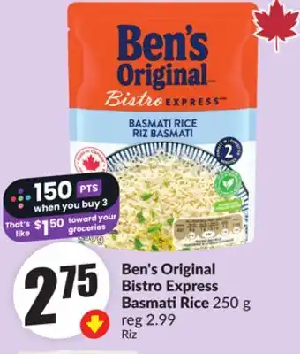 FreshCo Ben's Original Bistro Express Basmati Rice 250 g offer