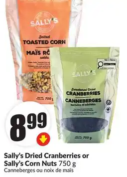 FreshCo Sally's Dried Cranberries or Sally's Corn Nuts 750 g offer