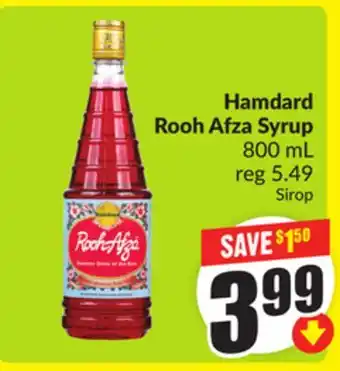 FreshCo Hamdard Rooh Afza Syrup 800 mL offer