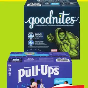 FreshCo Huggies Pull-Ups 48-74 pk or Goodnites Youth Pants 28-44 pk Selected Varieties offer