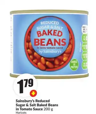 FreshCo Sainsbury's Reduced Sugar & Salt Baked Beans in Tomato Sauce 200 g offer