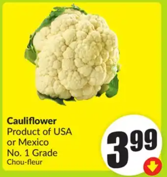 FreshCo Cauliflower Product of USA or Mexico No.1 Grade offer