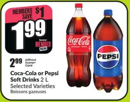 FreshCo Coca-Cola or Pepsi Soft Drinks 2 L Selected Varieties offer