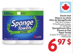 Walmart Spongetowels Ultra Choose A Size Paper Towels offer