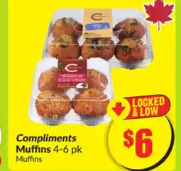 FreshCo Compliments Muffins 4-6 pk offer