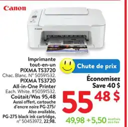 Walmart PIXMA TS3720 All-in-One Printer offer