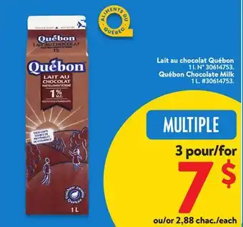 Walmart Québon Chocolate Milk offer