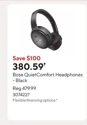 Staples Bose QuietComfort Headphones - Black offer