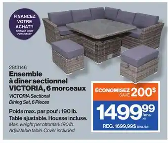 Patrick Morin VICTORIA Sectional Dining Set, 6 Pieces offer