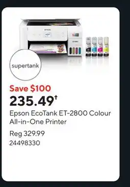 Staples Epson EcoTank ET-2800 Colour All-in-One Printer offer