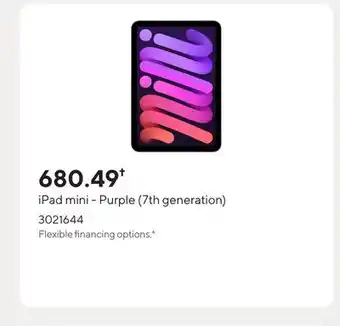 Staples iPad mini - Purple (7th generation) offer