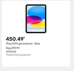 Staples iPad (10th generation) - Blue offer