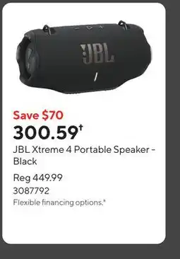 Staples JBL Xtreme 4 Portable Speaker - Black offer