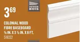 Canac Colonial Wood Fibre Baseboard 3/8 in. x 3 7/8 in. x 8 ft offer