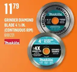 Canac Grinder Diamond Blade 4 1/2 in. (Continuous Rim) offer