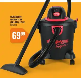 Canac Wet and dry Vacuum 18.9 L (5 US Gal), 2.5 HP offer