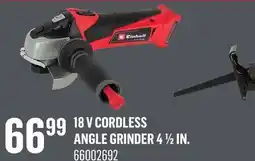 Canac 18 V Cordless Angle Grinder 4 1/2 in offer