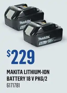 Canac Makita Lithium-Ion Battery 18 V Pkg/2 offer