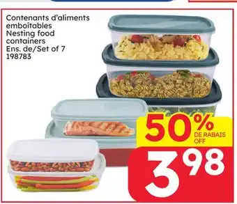 Rossy Nesting food containers offer