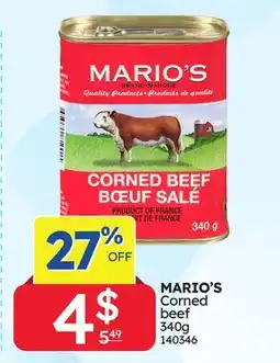 Rossy MARIO'S Corned beef offer