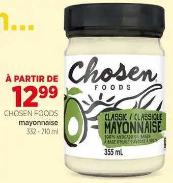 Avril Mayonnaise CHOSEN FOODS offer