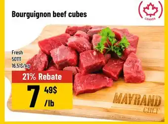 Mayrand Bourguignon beef cubes fresh from Canada offer