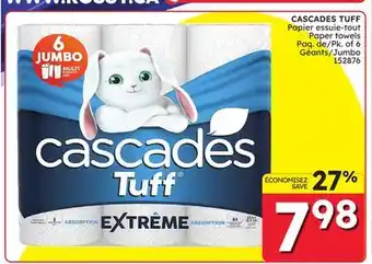 Rossy CASCADES TUFF Paper towels offer