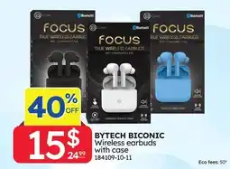 Rossy BYTECH BICONIC Wireless earbuds with case offer