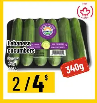 Mayrand Lebanese cucumbers from Canada 340g offer