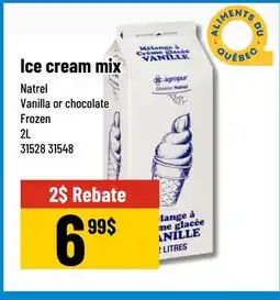 Mayrand Ice cream mix Natrel Vanilla or chocolate Frozen From Québec offer