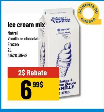 Mayrand Ice cream mix Natrel Vanilla or chocolate Frozen From Québec offer