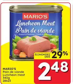 Rossy MARIO'S Luncheon meat offer