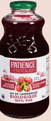 Avril Jus de Canneberge Patience Fruit & Co offer