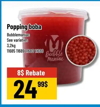 Mayrand Bubblemaniac Popping boba offer