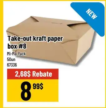 Mayrand Take-out Kraft paper box #8 Mi-Ma Pack 50un offer