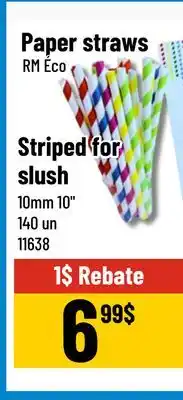 Mayrand Paper straws Striped for slush offer