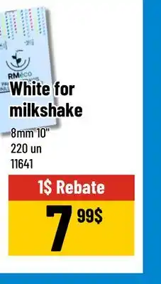 Mayrand Paper Straws White for milkshake offer