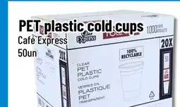 Mayrand PET plastic cold cups Café Express offer