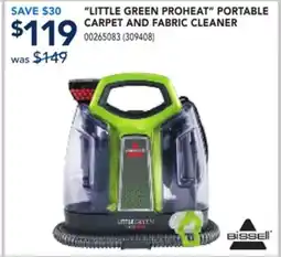 RONA BISSELL LITTLE GREEN PROHEAT PORTABLE CARPET AND FABRIC CLEANER offer