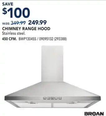 RONA CHIMNEY RANGE HOOD offer